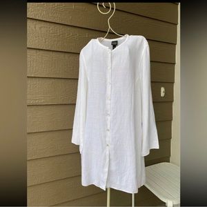 Eileen Fisher Linen Blend Tunic, Top, blouse, Spring Jacket Women's, size M